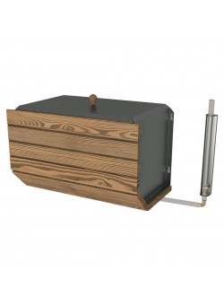 Бак накопительный, навесной, малый (16 л.) в деревянном обрамлении