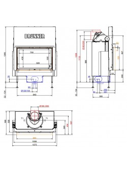 Топка-камин Brunner BKH 5.0 flat 50-82 ST
