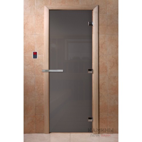 Стеклянная дверь для бани графит Doorwood 8 мм Стеклянная дверь для бани графит Doorwood 8 мм