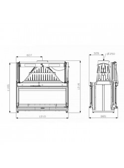 Топка Cheminees Philippe 1200 DF PR
