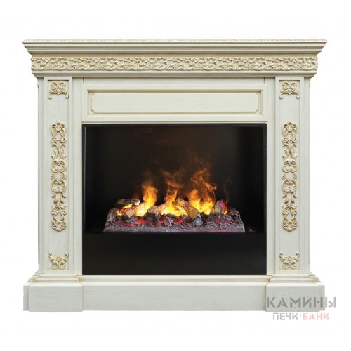 Электрокамин RealFlame Ekaterina WT 3D Cassette 630 + Black вставка Электрокамин RealFlame Ekaterina WT 3D Cassette 630 + Black вставка