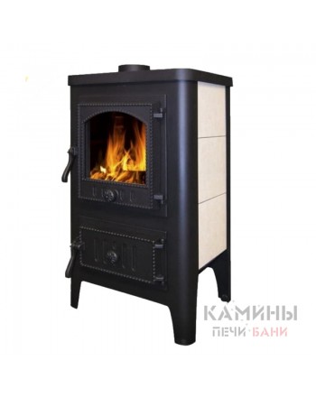 Печь-камин Бавария Оптима с чугунной плитой