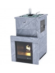 Печь ИзиСтим «ГЕЛЕНДЖИК» М2 В ПОЛНОЦЕННОМ КОЖУХЕ С ОТКРЫТЫМ ВЕРХОМ