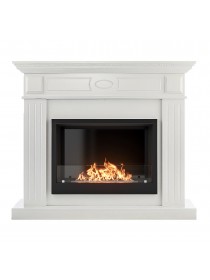 Каминокомплект: Биокамин Firelight BFP/P-2520, портал Bianco 25 белый