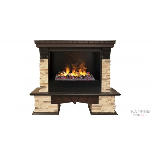 Электрокамин Rockland 26 AO с очагом 3D Cassette 630 + Black вставка