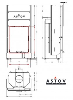 Каминная топка АСТОВ ПС 5574