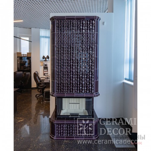 Современный камин в облицовке коллекции Луна и топкой Spartherm Linear 4S Arte.