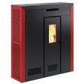 Печь-камин Invicta Daglan 9 Pellet Stove Красная с разводом тепла на пеллетах Печь-камин Invicta Daglan 9 Pellet Stove Красная с разводом тепла на пеллетах