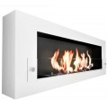 Биокамин Orion 1200 с белой рамкой со стеклом (ZeFire) Биокамин Orion 1200 с белой рамкой со стеклом (ZeFire)