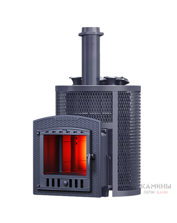 Печь Авангард ЗК 25 (П2) Ураган в круглой сетке