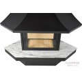Пристенный угловой камин LOFT - 23 с рамочным остеклением  Пристенный угловой камин LOFT - 23 с рамочным остеклением