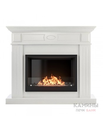 Каминокомплект: Биокамин Firelight BFP/P-2520, портал Bianco 25 белый