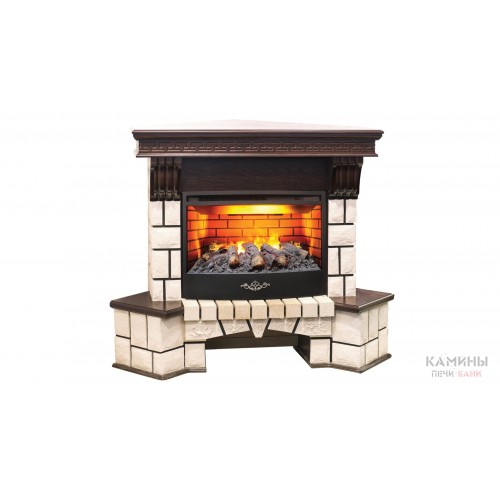 Электрокамин Stone Corner 25,5 AO c очагом FireStar 25,5 3D Электрокамин Stone Corner 25,5 AO c очагом FireStar 25,5 3D
