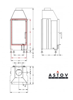 Каминная топка АСТОВ ПС 3865