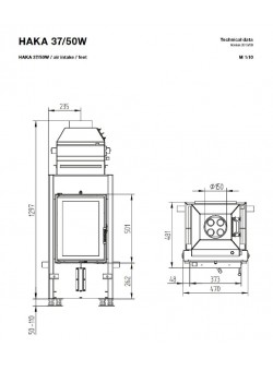 Каминная топка Hoxter HAKA 37/50W