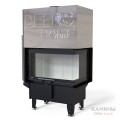 Каминная топка DEFRO HOME RIVA SM BL G угловая с водяным контуром и подъемом стекла вверх