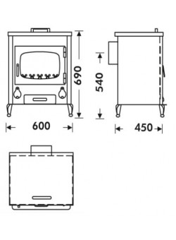 Печь-камин Panadero Castilla