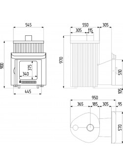 Печь для бани Ферингер Оптима окаменевшее дерево