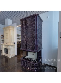 Современный камин в облицовке коллекции Луна и топкой Spartherm Linear 4S Arte.