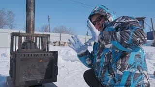 Обзор и краш-тест чугунной банной печи Сибирь с по-честному большим, каминным стеклом