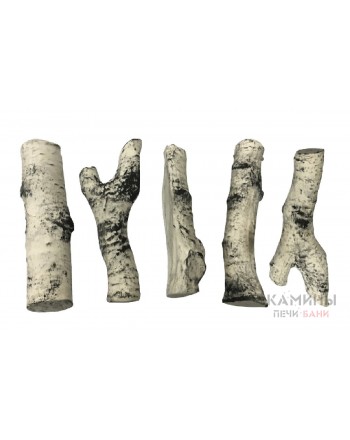 Керамические дрова береза (ZeFire) - 5 шт