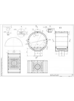 Островной камин LOFT-30 с двумя дверцами