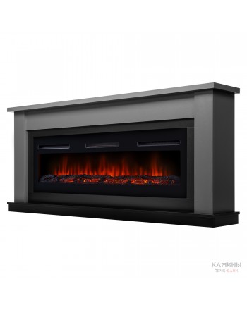 Каминокомплект: Очаг Electrolux Infinity EFP/P-1600ULS, портал Canto Long графит, черный