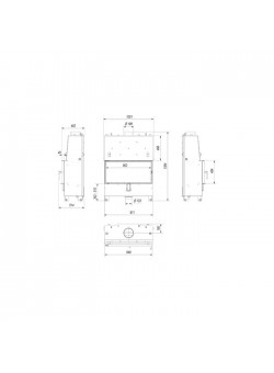 Каминная топка Kratki Lucy/PW/20/W