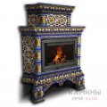 Изразцовый камин Кострома КимрПечь угловой двухъярусный Роспись