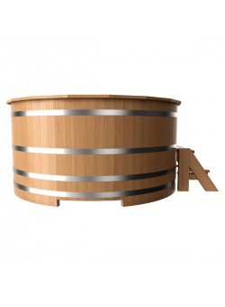 Круглая купель с пластиковой вставкой высота 1 м