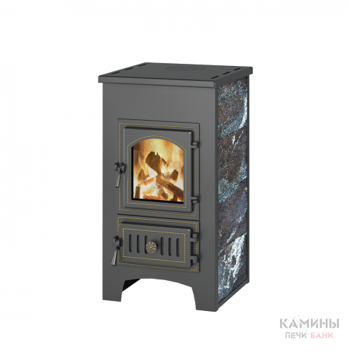  Печь-камин ВЕЗУВИЙ ПК-01 (270), амфиболит 9 кВт (150 м3) Ø 115 мм