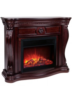 Каминокомплект BARCELONA/БАРСЕЛОНА Античный дуб с очагом Электроочаг MOONBLAZE LUX/МУНБЛЕЙЗ