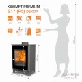 Чугунная печь KAWMET Premium S17 Dekor 4,9 kW Чугунная печь KAWMET Premium S17 Dekor 4,9 kW