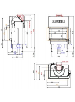 Топка-камин Brunner ECK BKH 42-66-42 STL
