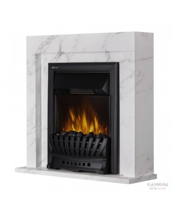 Каминокомплект: Очаг Electrolux EFP/P-1020LS, портал Simple Classic белый мрамор