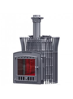 Печь AVANGARD ЗК 25 (П2) Ураган в сетке Тюльпан