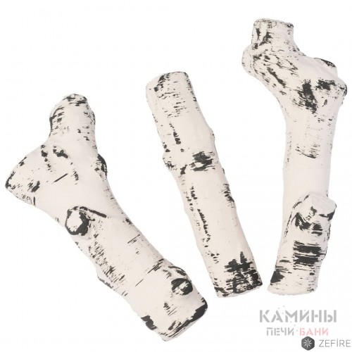 Керамические дрова береза (ZeFire) - 3 шт Керамические дрова береза (ZeFire) - 3 шт
