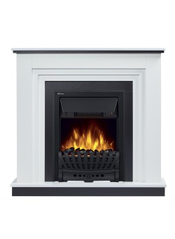Каминокомплект: Очаг Electrolux Classic EFP/P-1020LS, портал Grado Classic белый, черный