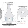 Центральный камин Eva 992 стандарт JC Bordelet  Центральный камин Eva 992 стандарт JC Bordelet