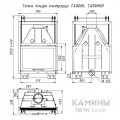 Каминная топка Экокамин Альфа 800 KB с контргрузом черный шамот Каминная топка Экокамин Альфа 800 KB с контргрузом черный шамот