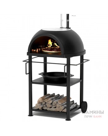 Садовая чугунная печь LEGENDA GARDEN (с чугунным основанием) на подставке