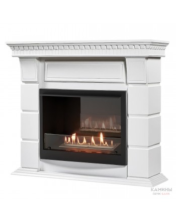 Каминокомплект: Биокамин Firelight BFP/P-2520, портал Elegante 25 белый