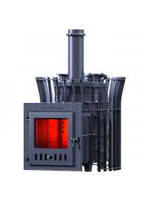 Печь Авангард ЗК 25 (М) Ураган в сетке Тюльпан