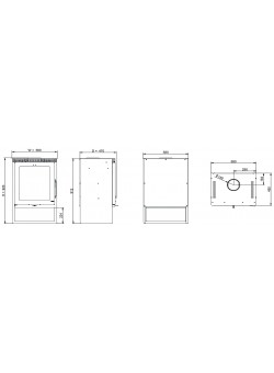 Печь-камин Solzaima Nilo Eco (Red Pod)