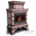 Изразцовый камин Кострома КимрПечь угловой двухъярусный Роспись