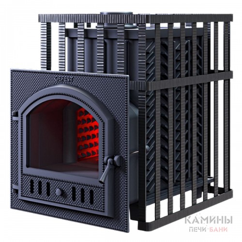 Печь для бани GFS Гефест ЗК 40 (М) в сетке чугун Печь для бани GFS Гефест ЗК 40 (М) в сетке чугун
