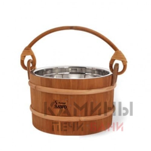 Деревянное ведро для бани или сауны SAWO 371-МР 5 литров
