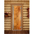 Дверь Doorwood Престиж Фотопечать для бани сатин 8 мм