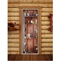 Дверь Doorwood Престиж Фотопечать для бани сатин 8 мм