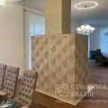 Камин в современном стиле с открытой топкой и изразцами Маджестик